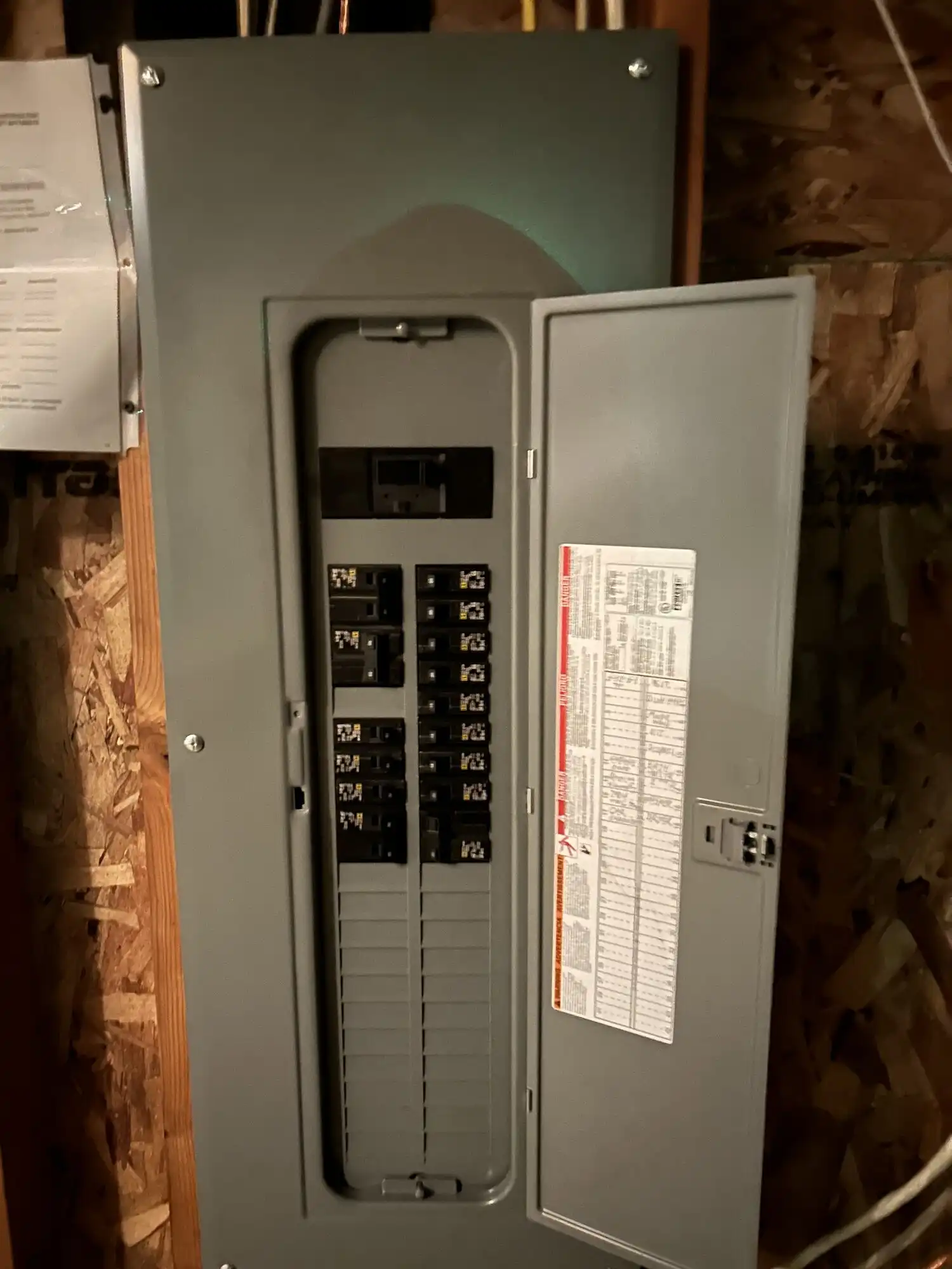 Completed residential panel upgrade in Kent WA with new main breaker and labeled circuit breakers